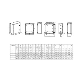 Quadro in termoindurente porta cieca 560X655X260 IP66 Palazzoli 550005