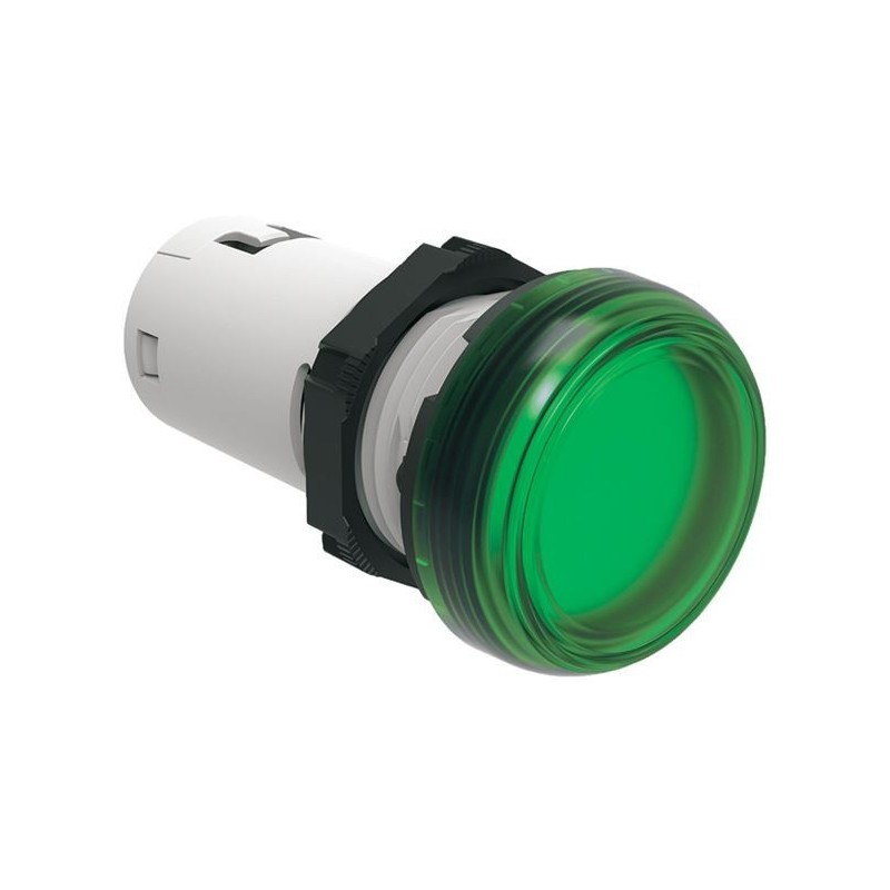 Indicatore luminoso monoblocco foro 22mm 230V AC verde Lovato LPMLM3