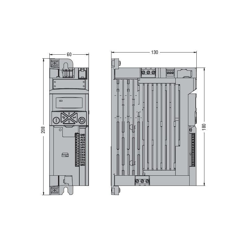 Azionamento a velocità variabile 0,75kW con Display LOVATO VLA107A240