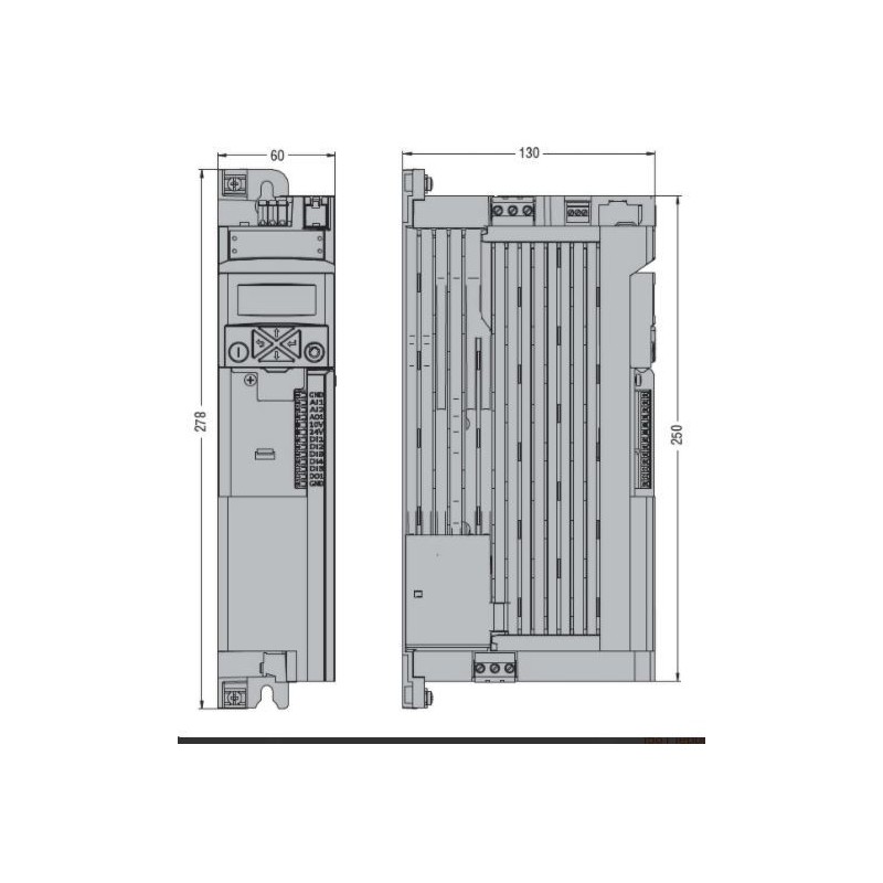 Azionamento a velocità variabile 2,2kW con Display LOVATO VLA122A240