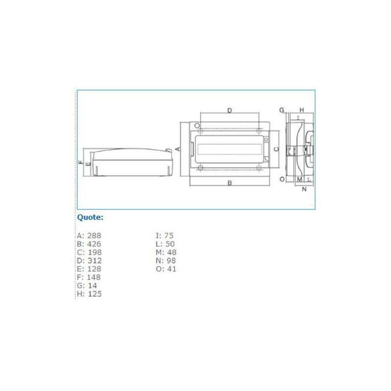 Centralino a parete 18 Moduli IP65 Porta fume Bocchiotti B06524