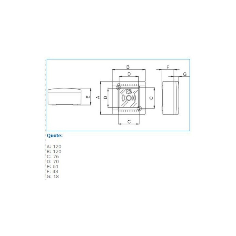 Centralino per pulsante di emergenza Rosso Bocchiotti B05760