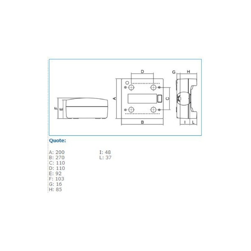 Centralino a parete 8 Moduli IP40 senza porta Pablo Bocchiotti B04002