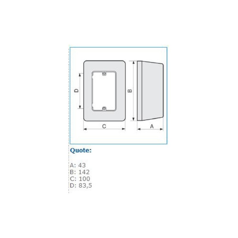 Mini scatola porta apparecchi bianca SRMN W Bocchiotti B05181