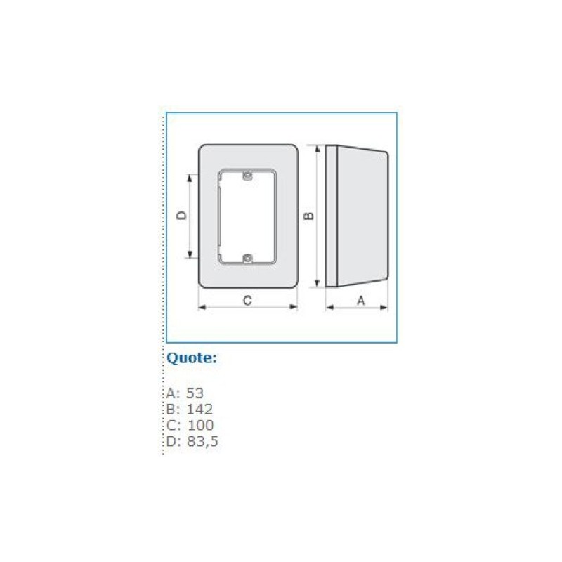 Scatola porta apparecchi 3 Moduli SMN W bianca Bocchiotti B06804