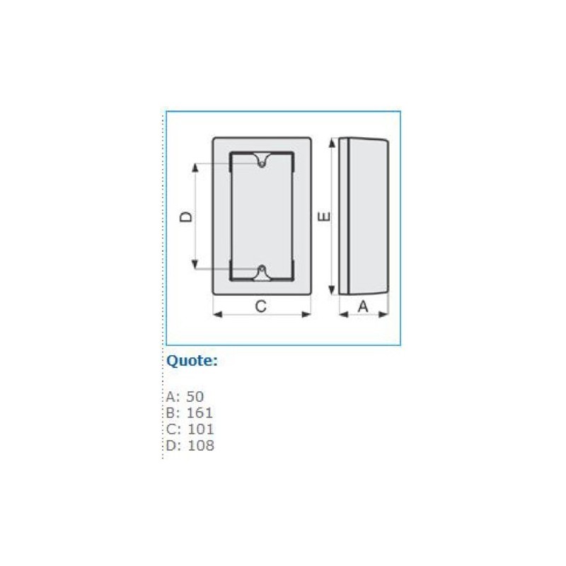 Scatola porta apparecchi 3-4 posti bianca SMN 4-3 W Bocchiotti B06808