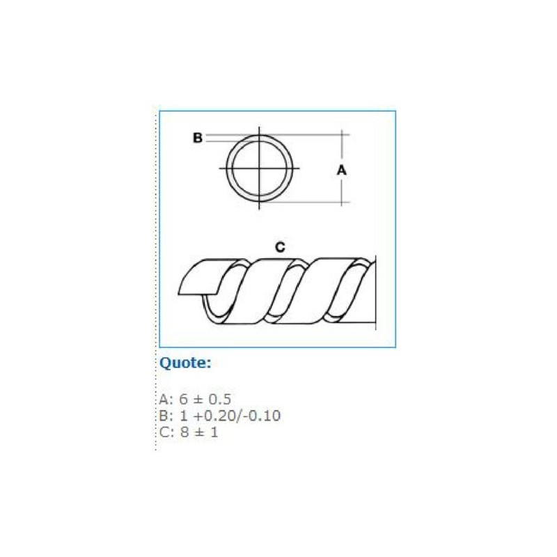 Spirale di cablaggio 4X6 confezione 25MT Bocchiotti B00962