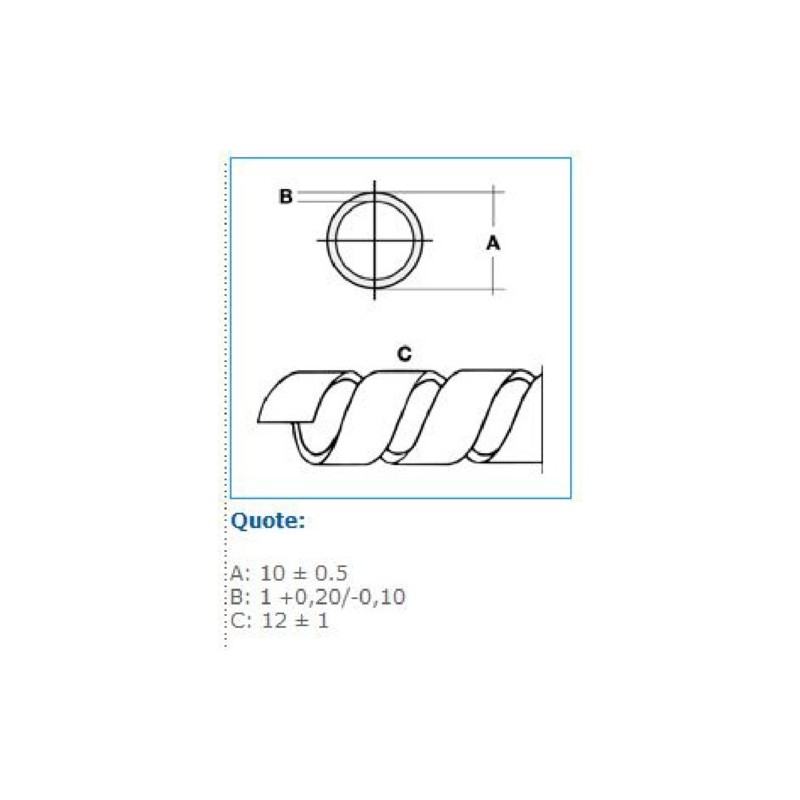 Spirale di cablaggio 8X10 confezione 25MT Bocchiotti B00963