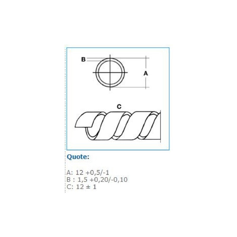 Spirale di cablaggio 9X12 confezione 20MT Bocchiotti B00964