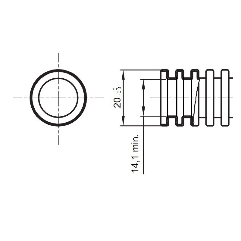 Tubo corrugato diametro 20MM Lilla con tirafilo Gewiss DX15920R