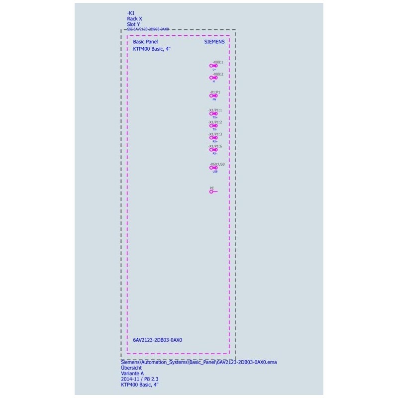 Siemens Simatic HMI Basic KTP700 7" Pannello Touch 6AV21232GB030AX0