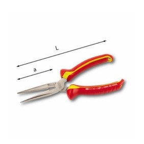 Pinze isolate a becchi mezzotondi lunghissimi diritti 1000V 081 EX USAG U00810003D