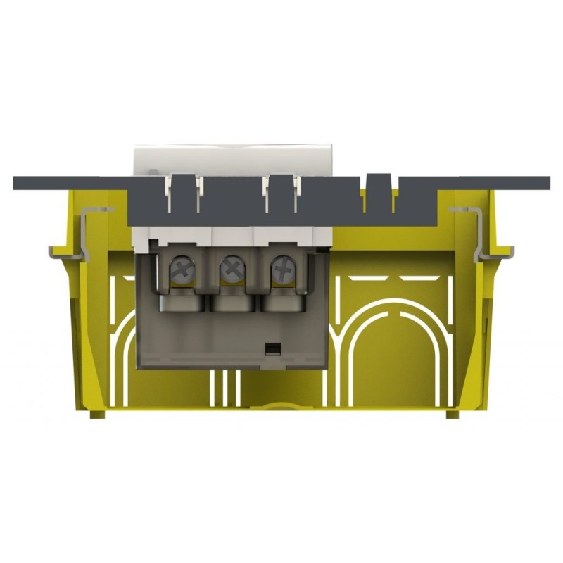 Presa Schuko/Bipasso + Alimentatore USB da 3A  per Vimar Arkè 4Box 4B.V19B.P40.USB