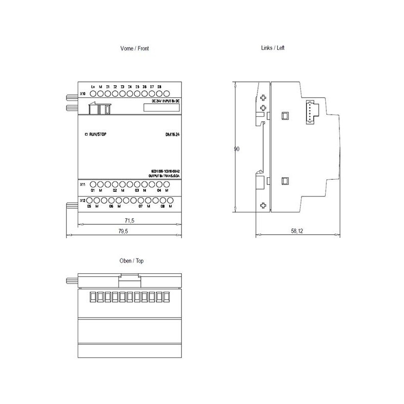 Modulo 8 uscite relè per PLC Siemens LOGO! 24V DC 6ED10551NB100BA2