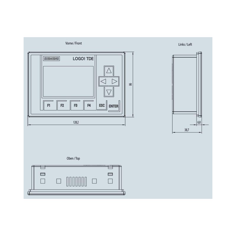 Display PLC Siemens LOGO! a 6 righe 2 porte Ethernet 6ED10554MH080BA1