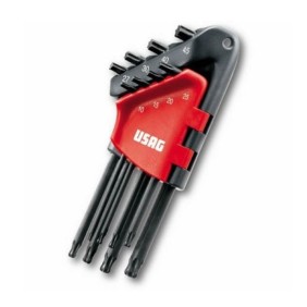 Serie di 8 chiavi maschio lunghe a testa sferica TORX® 280 LTSTX/S8 USAG U02800078