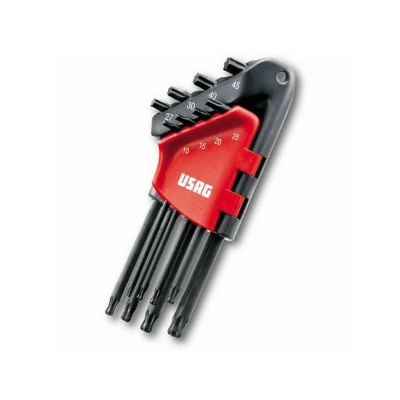 Serie di 8 chiavi maschio lunghe a testa sferica TORX® 280 LTSTX/S8 USAG U02800078