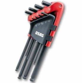 Serie di 9 chiavi maschio esagonale a testa sferica 280 LTS/S9 USAG U02800084