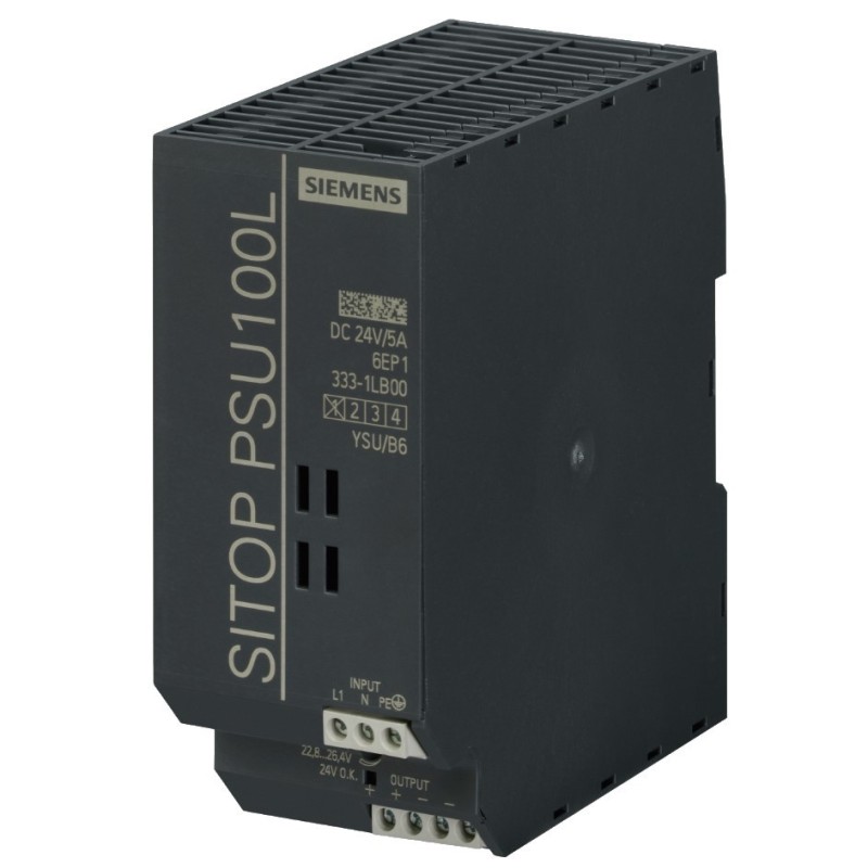 Alimentatore stabilizzato ingresso AC 120230V uscita DC 24 V 5 A Siemens 6EP13331LB00