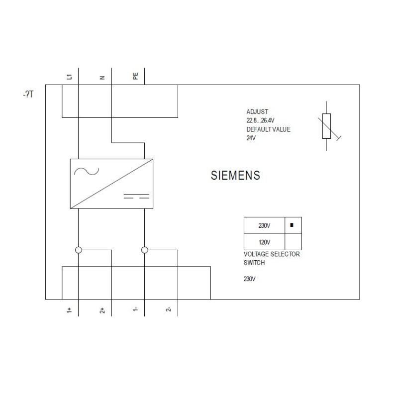 Alimentatore stabilizzato AC 120/230V - DC 24V 5A Siemens 6EP13331LB00