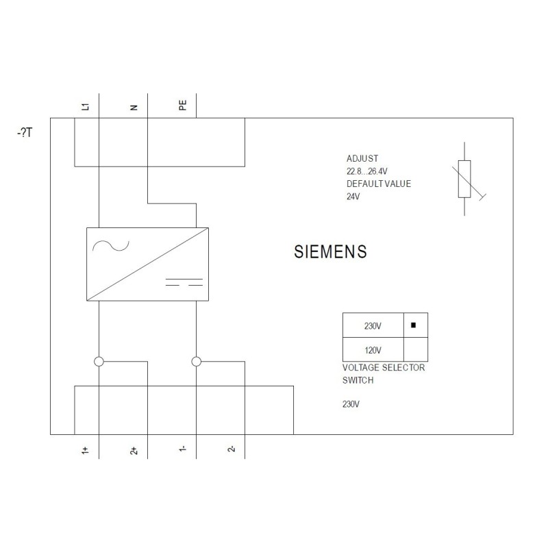 Alimentatore stabilizzato AC 120/230V  DC 24V 10A Siemens 6EP13341LB00