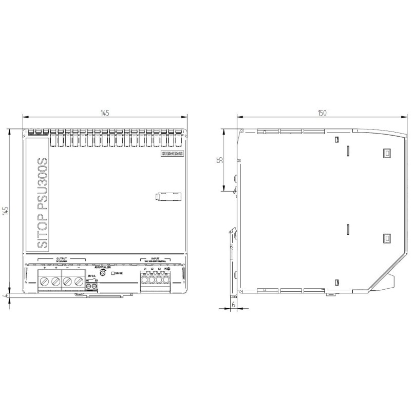 Alimentatore stabilizzato 3AC 400/500V DC 24V 40A Siemens 6EP14372BA20