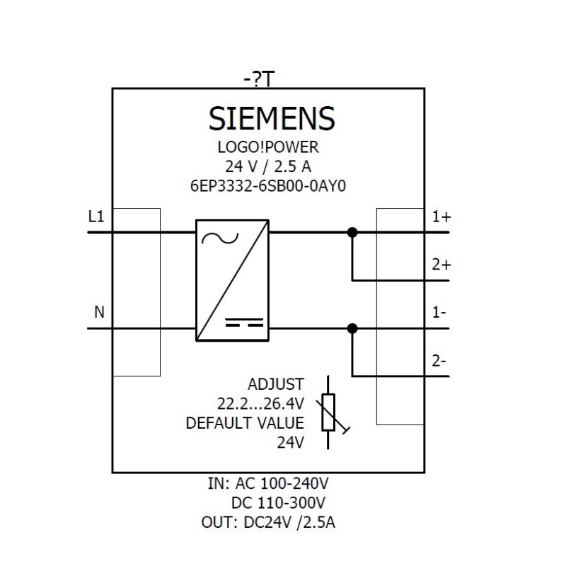 Alimentatore LOGO!AC/DC 100 - 240 V DC24V Siemens 6EP33326SB000AY0