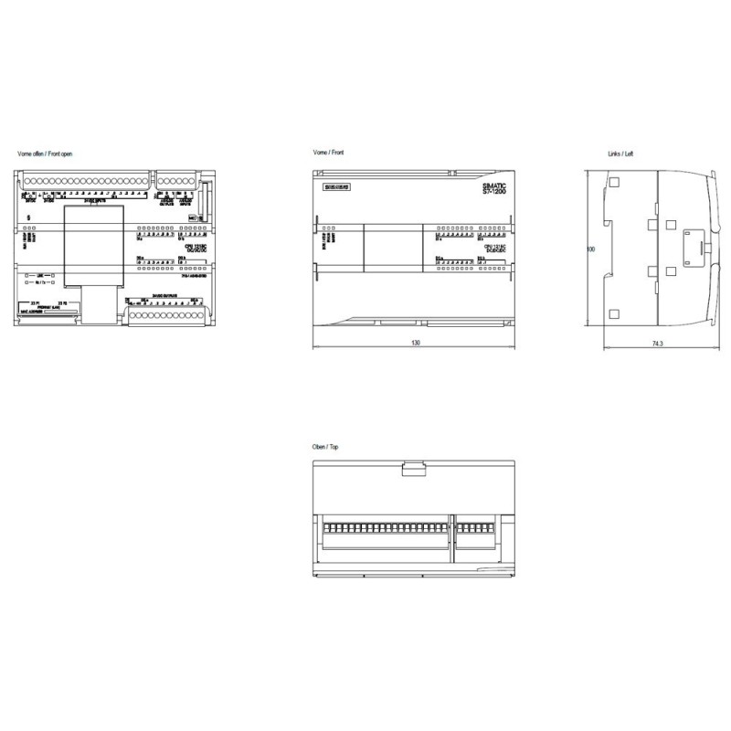 Siemens SIMATIC S7-1200 CPU 1214C 14 DI 10 DO 24VDC 6ES72151AG400XB0