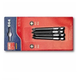 Assortimento in blister (4 pz) attacco 1/4" 664 S4/75 USAG 06640110