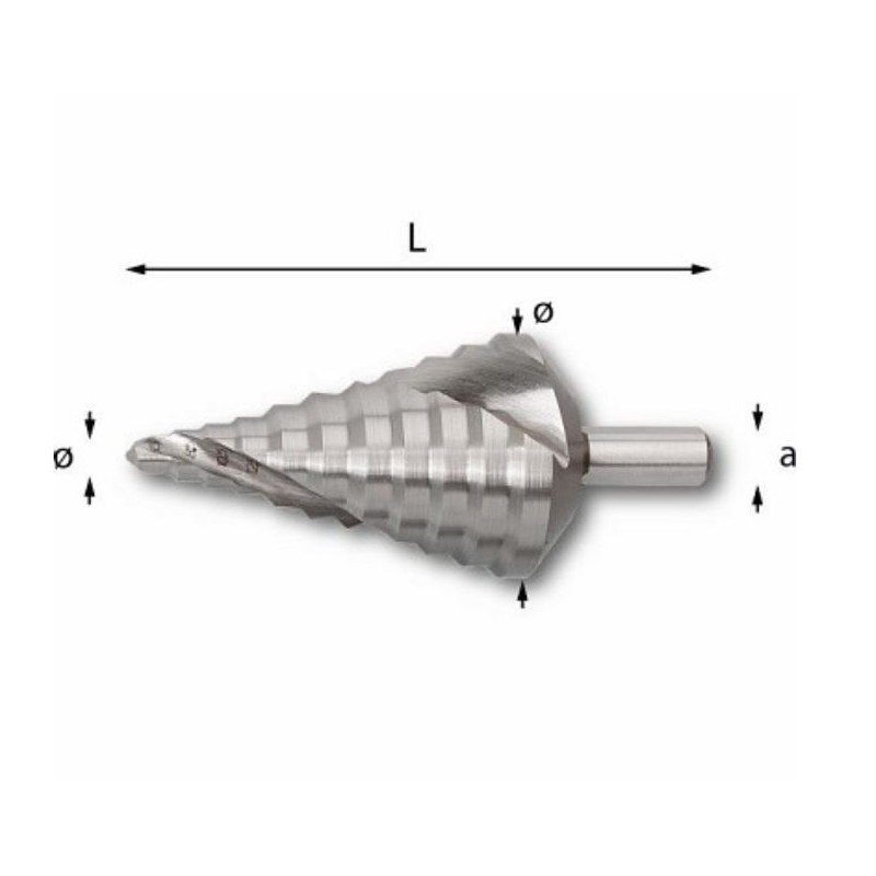 Serie frese a scalino (3 pz) in cassetta di lamiera 988 D/S3 USAG U09880020