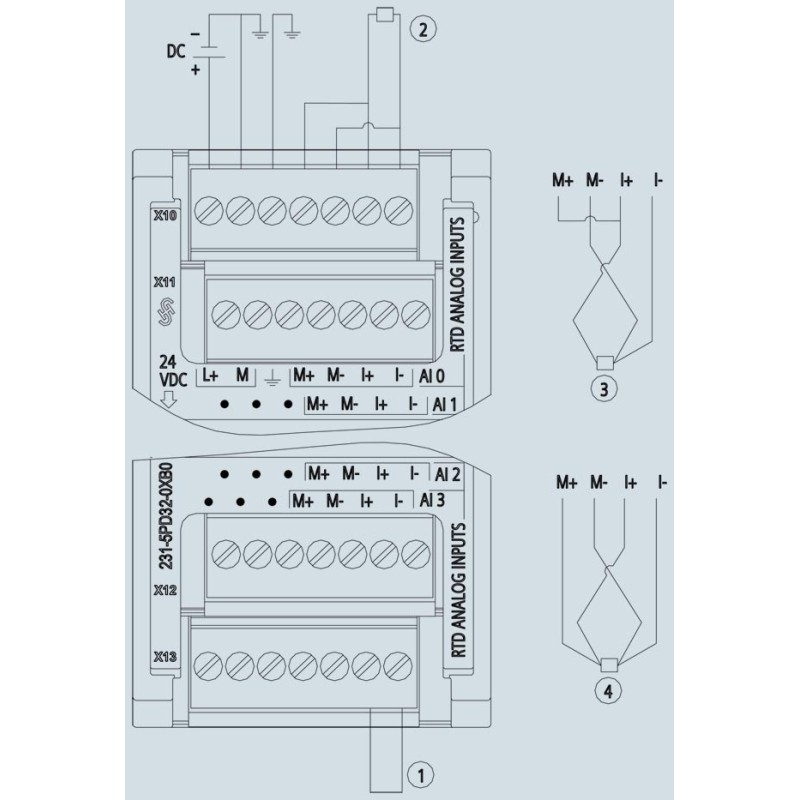 Siemens SIMATIC S7-1200 4 ingressi analogici 24V DC 6ES72315PD320XB0