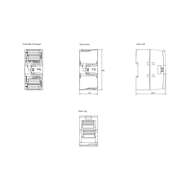 Siemens SIMATIC S7-1200 4 uscite analogiche 24V SM1232 6ES72324HD320XB0