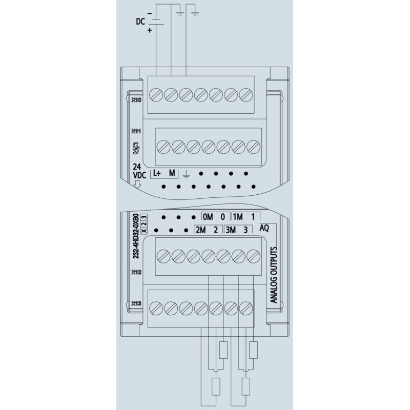 Siemens SIMATIC S7-1200 4 uscite analogiche 24V SM1232 6ES72324HD320XB0