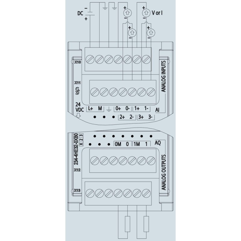 Siemens SIMATIC S7-1200 4 ingressi 2 uscite SM1234 6ES72344HE320XB0