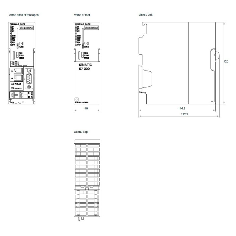 Unita' centrale con memoria Siemens CPU SIMATIC S7-300 6ES73152EH140AB0
