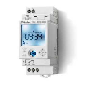 Interruttore orario digitale astronomico NFC settimanale 1 scambio 16 A Finder 120182300000