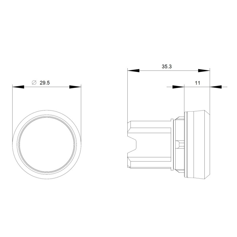 Pulsante Luminoso Piatto Blu Siemens 3SU10510AB500AA0