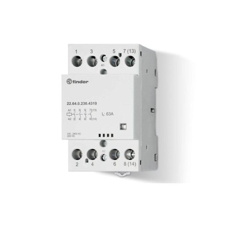 Contattore modulare 63A 4 NO 230V  Finder 226402304310