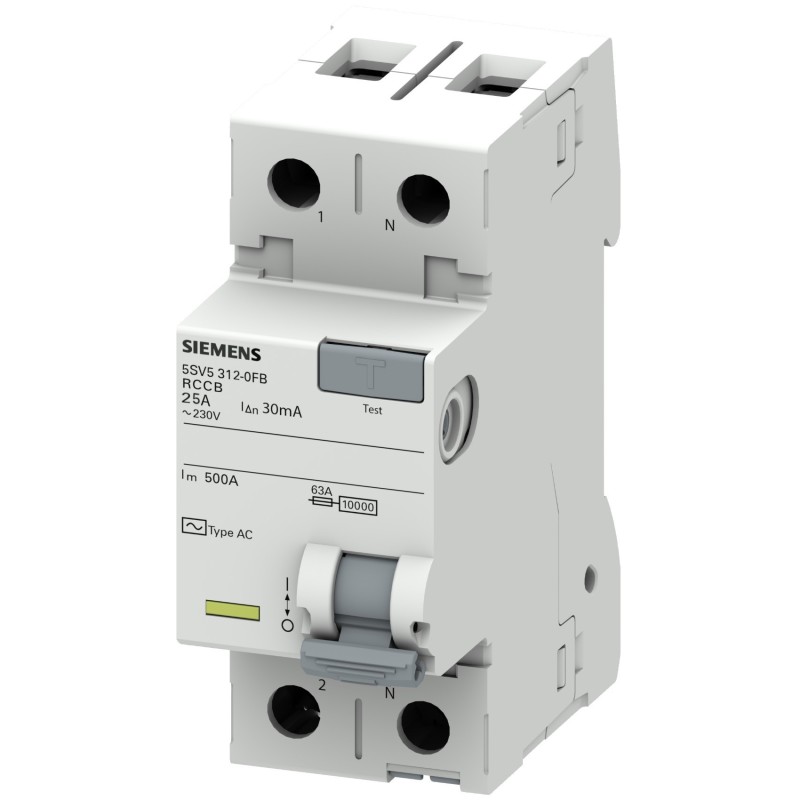 Interruttore differenziale puro 25A 0,03 Siemens 5SV53120FB
