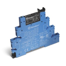 Interfaccia modulare a relè 1 scambio 6 A 24 V ac/dc Finder 385100240060