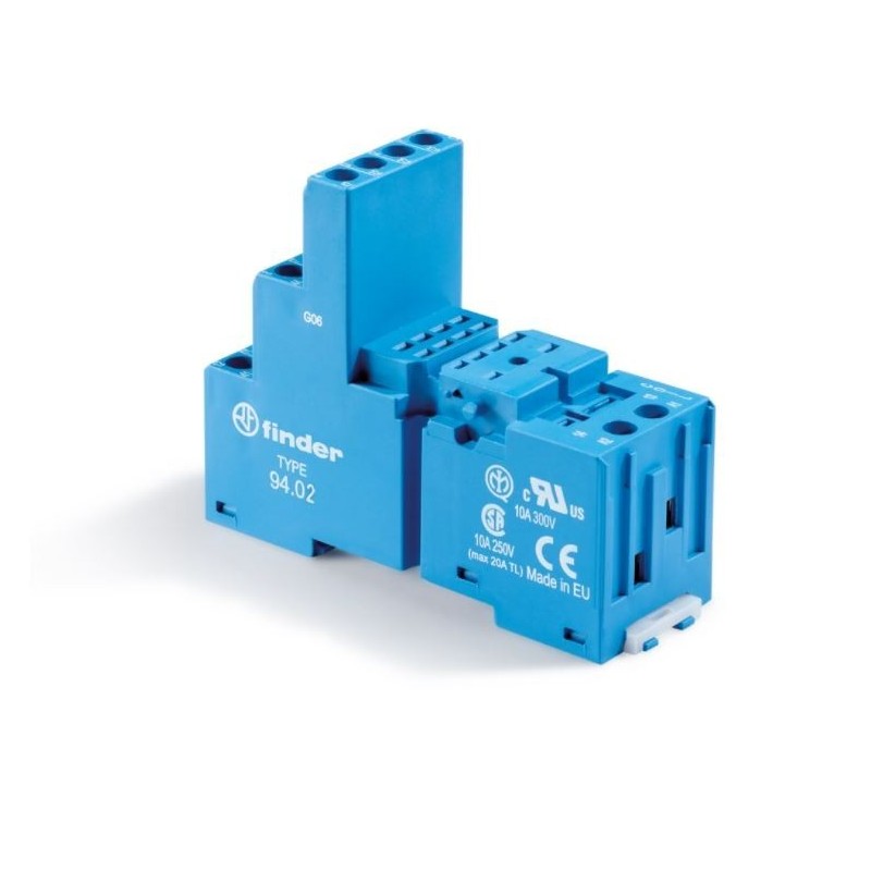 Zoccolo per circuito stampato per minirelè 2 scambi Finder 9402SMA