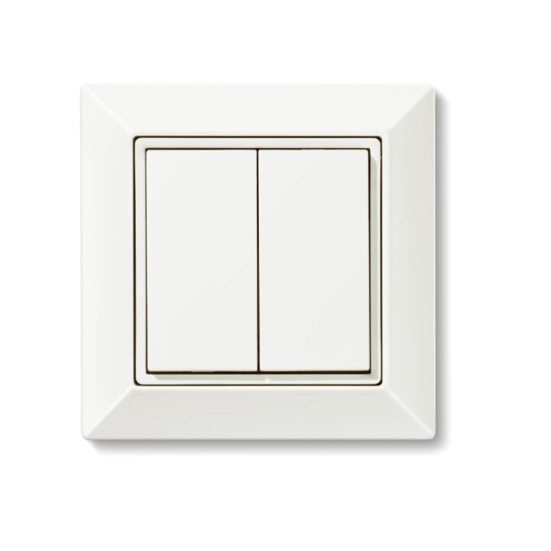 Pulsante wireless quadrato bianco 2ch/4ch sistema Yesly Finder 013B9