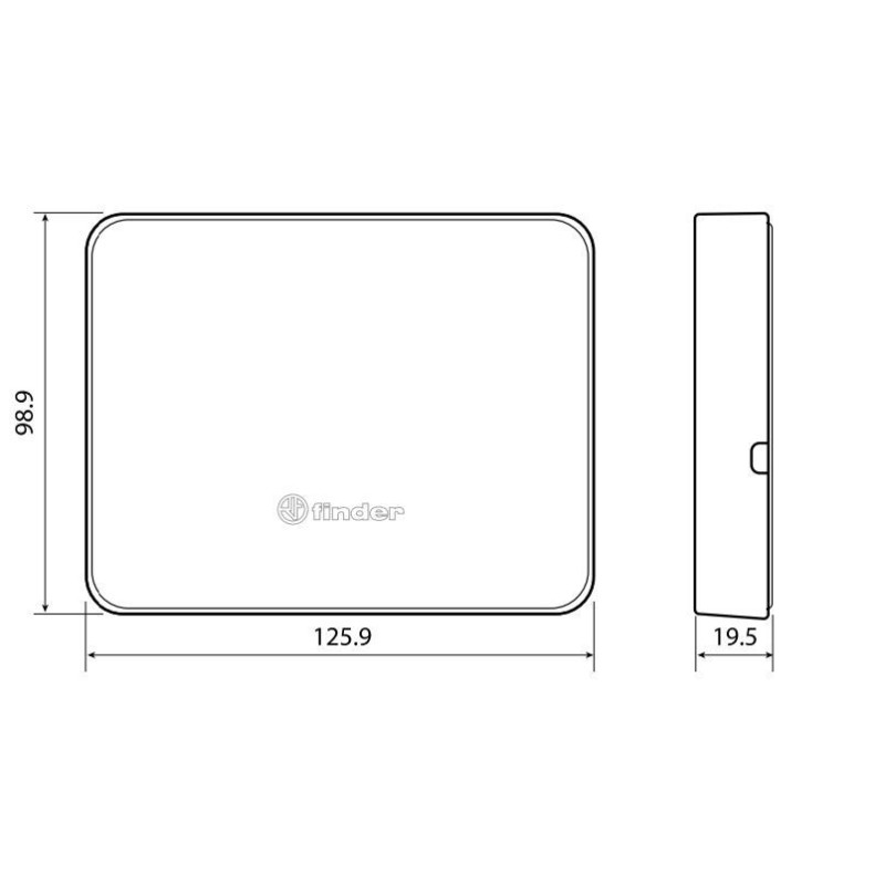 Termostato digitale di design modello Bliss T non connesso Finder 1T9190030000