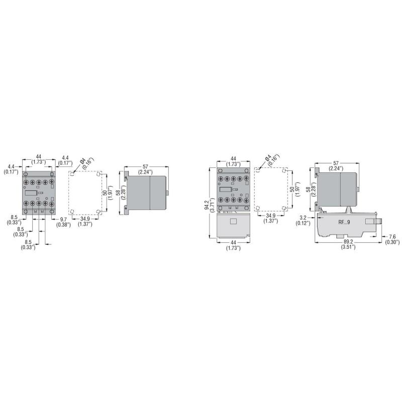 Contattore Tripolare Bobina 400V AC 10A Lovato 11BG0910A400