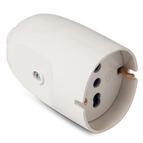 Presa Schuko  Trivalente  16A Bianca