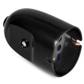 Presa Schuko  Trivalente 16A Nera