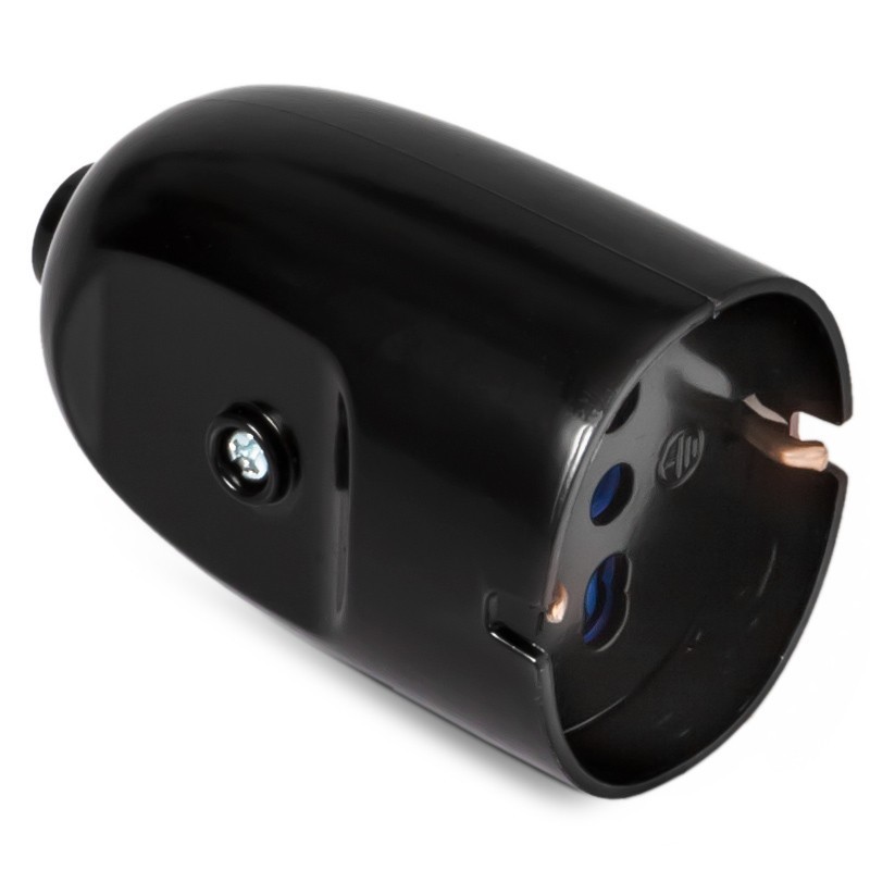 Presa Schuko  Trivalente 16A Nera