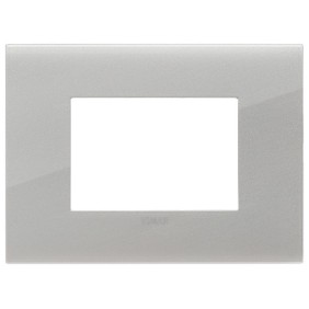 Placca Vimar Arkè fit 3 moduli Argento 19953.03