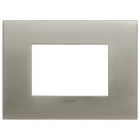 Placca Vimar Arkè fit 3 moduli Acciaio Spazzolato 19953.08