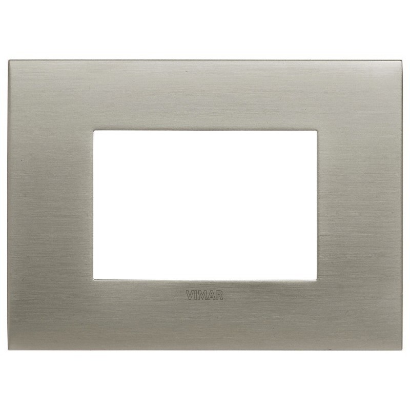 Placca Vimar Arkè fit 3 moduli Acciaio Spazzolato 19953.08